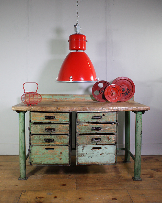 Green Multi Drawer Workbench