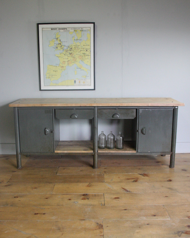 Grey Industrial Workbench