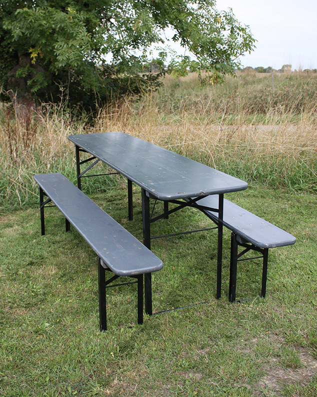 Grey German Beer Festival table and Bench sets - Oktoberfest - (220cm)