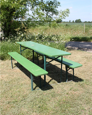 Green- German Table and Bench Sets - Oktoberfest (220cm) 