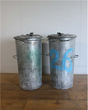 Large Galvanised Dustbins