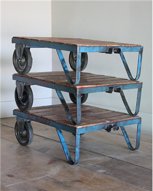 Small Blue Pallet Tables