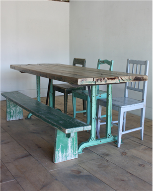 Green Industrial Table