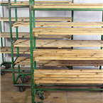 Green Shelving Trolley