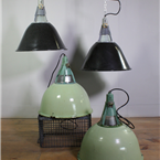 Glass Topped, Black Pendant Lights