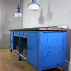 Large Metal Blue Workbench