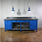 Large Metal Blue Workbench