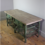 Green Distressed Meshed Workbench