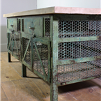 Green Distressed Meshed Workbench