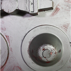 Large Red and Silver Mold