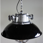 Czech Industrial Lights with Caged Glass