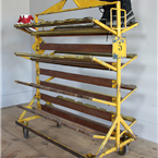 yellow motor part trolley