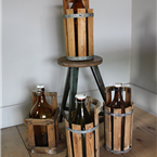 Danish Beer Bottles in Wooden Crates.