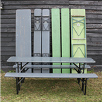 Grey German Beer Festival table and Bench sets - Oktoberfest - (220cm)