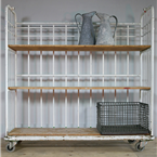 white metal Industrial Shelving Unit